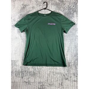 Civilization T Shirt Mens L Green Graphic Michelangelo David Statue Bubble Gum